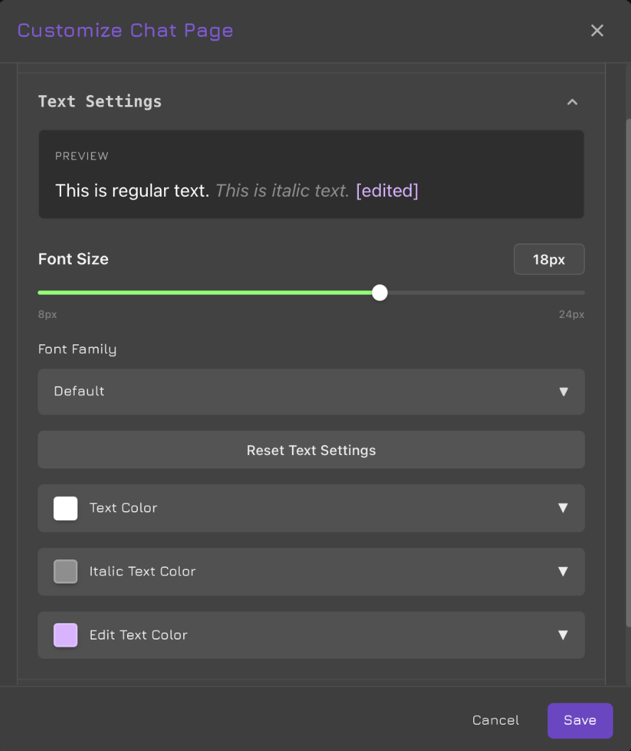 chat customization